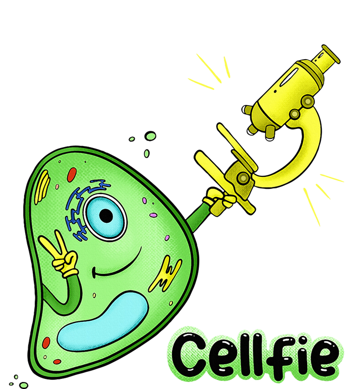 Cellfie Science Joke Biology Cell & Microscope Selfie Pun T-Shirt