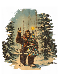 Bigfoot Christmas Tree Lights Tarot Xmas Sasquatch T-Shirt