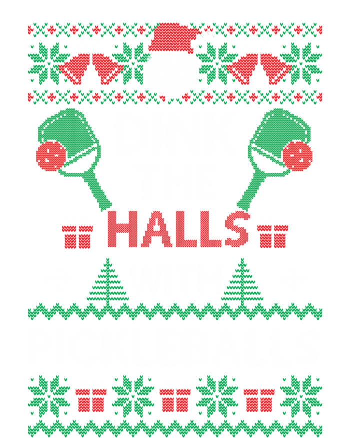 Pickleball Dink The Halls Ugly Christmas Pickleball Gift Women's Flannel Pajama Set