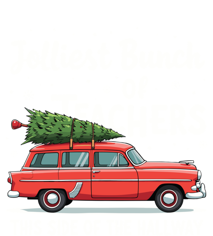 Jolliest Bunch Of Teachers This Side Of The Hallway Xmas Full-Length Apron With Pockets