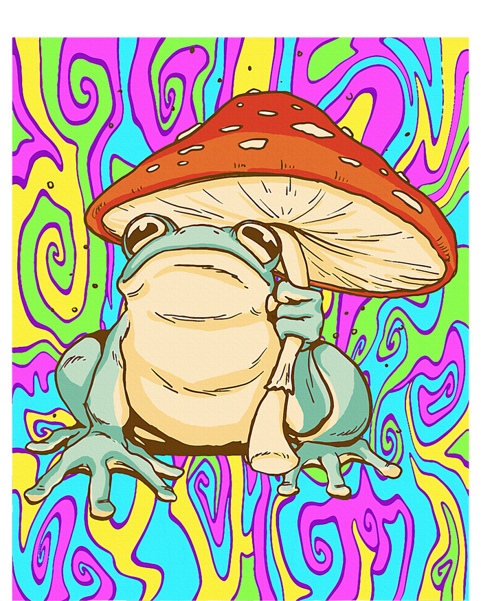 Chief Psychedelic Frog Toad Holding Trippy Mushroom Drawstring Bag