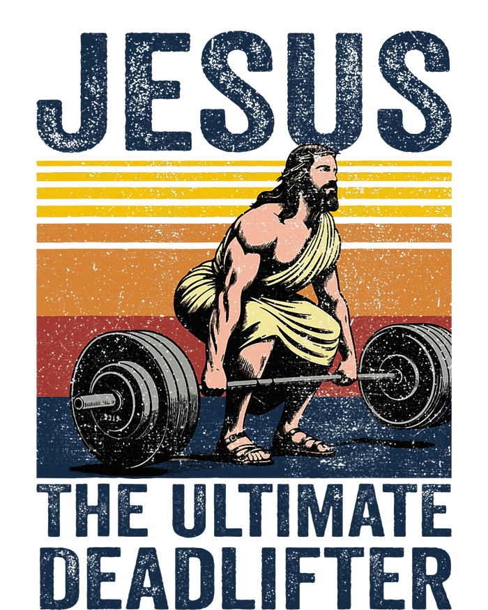 Vintage Jesus The Ultimate Deadlifter Funny Christian Gym T-Shirt