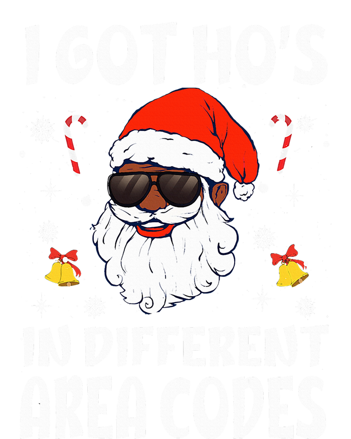 I Got Hos In Different Area Codes Afro American Santa Claus Premium T-Shirt