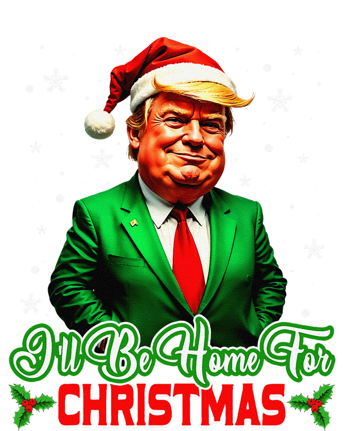 ILl Be Home For Christmas Funny Santa Claus Trump 2024 T-Shirt