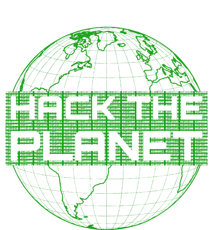 Hack The Planet Software Developer Green Design T-Shirt