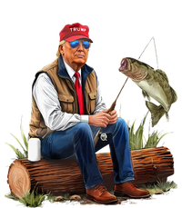 Make Fishing Great Again Funny Bass Fishing Humor Trump Pajama Set