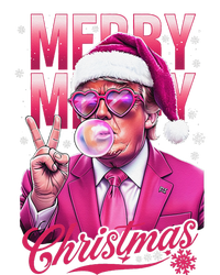 Retro Merry Christmas Funny Trump Santa Blowing Bubbles Xmas Yupoong Adult 5-Panel Trucker Hat