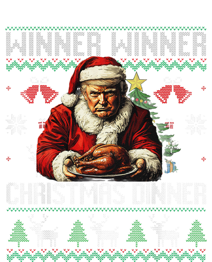 Winner Winner Christmas Dinner Santa Trump Ugly Sweater Xmas Tall Long Sleeve T-Shirt