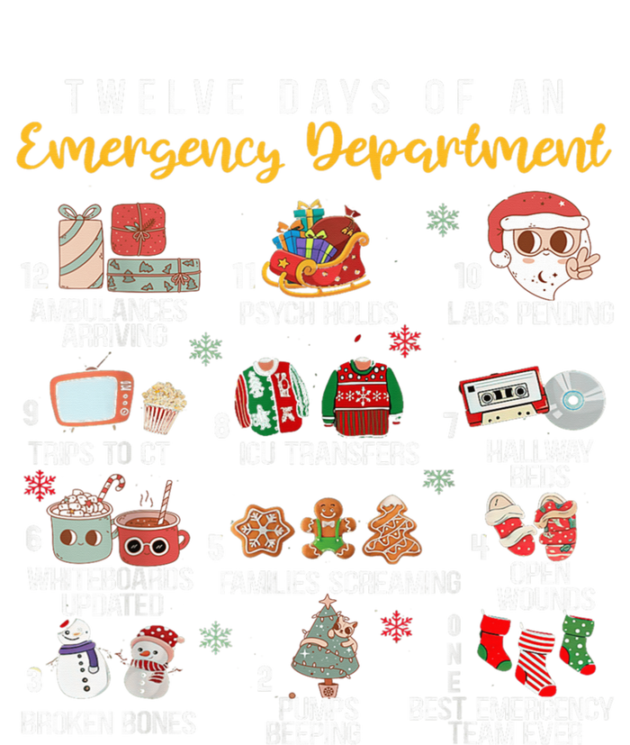 12 Days Of An Emergency Department Er Nurse Christmas T-Shirt