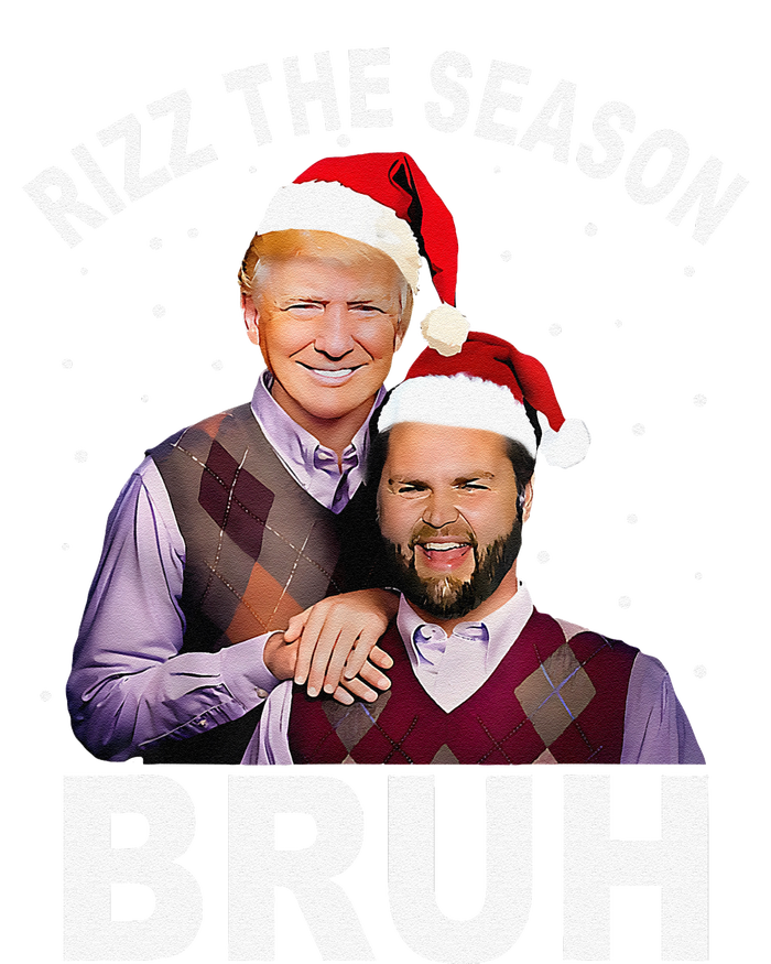 Rizz The Season Bruh Funny Santa Trump Vance Xmas Pajamas T-Shirt