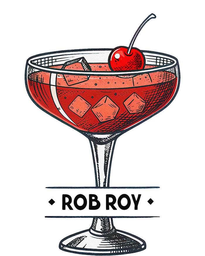 Vintage Cocktail Illustration Featuring Rob Roy Sustainable Beanie