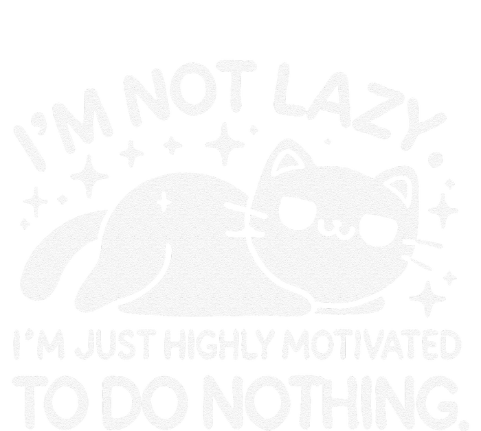 Lazy Vs I’M Just Highly Motivated To Do Nothing Funny Cat T-Shirt