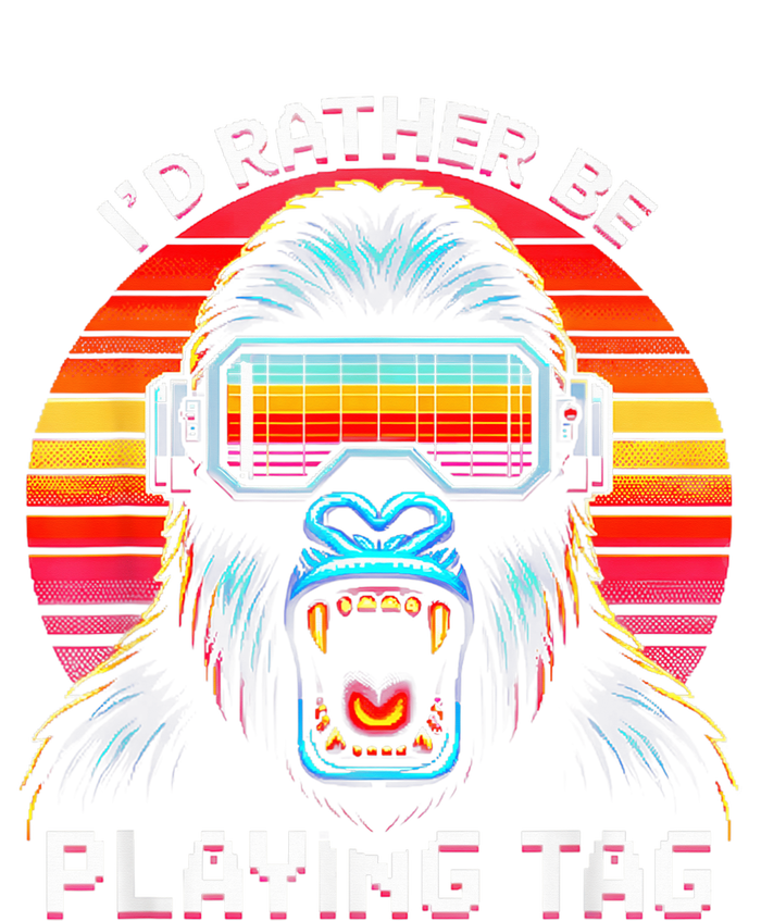 ID Rather Be Playing Tag Vr Gaming Gorilla Funny Pixel Gift T-Shirt