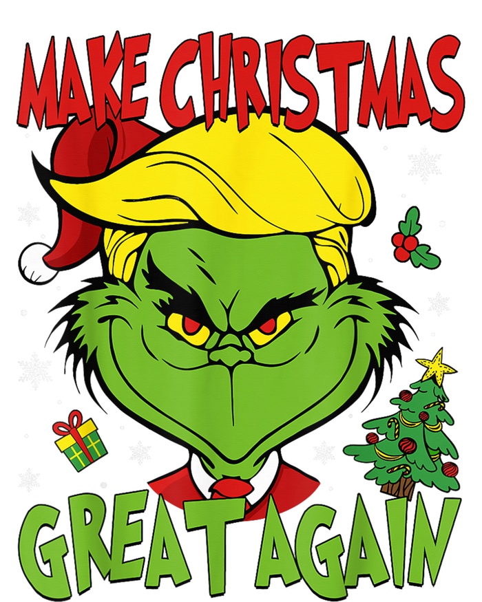 Make Christmas Great Again Funny Santa Trump 2024 Women's Crop Top Tee