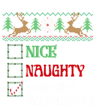 Nice Naughty I Was Left Unsupervised Funny Retro Christmas Cute Gift Ladies Long Sleeve Shirt