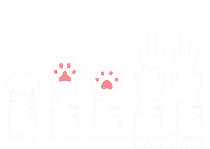 Rock Paper Scissors Cat Funny Kitten Cute Paw T-Shirt