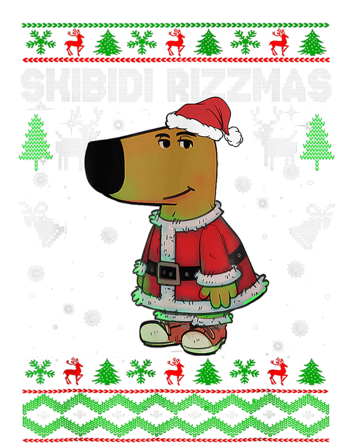 Ski Bidi Rizzmas Christmas Rizz Santa Ugly Christmas Sweater The Baniff Cuffed Pom Beanie