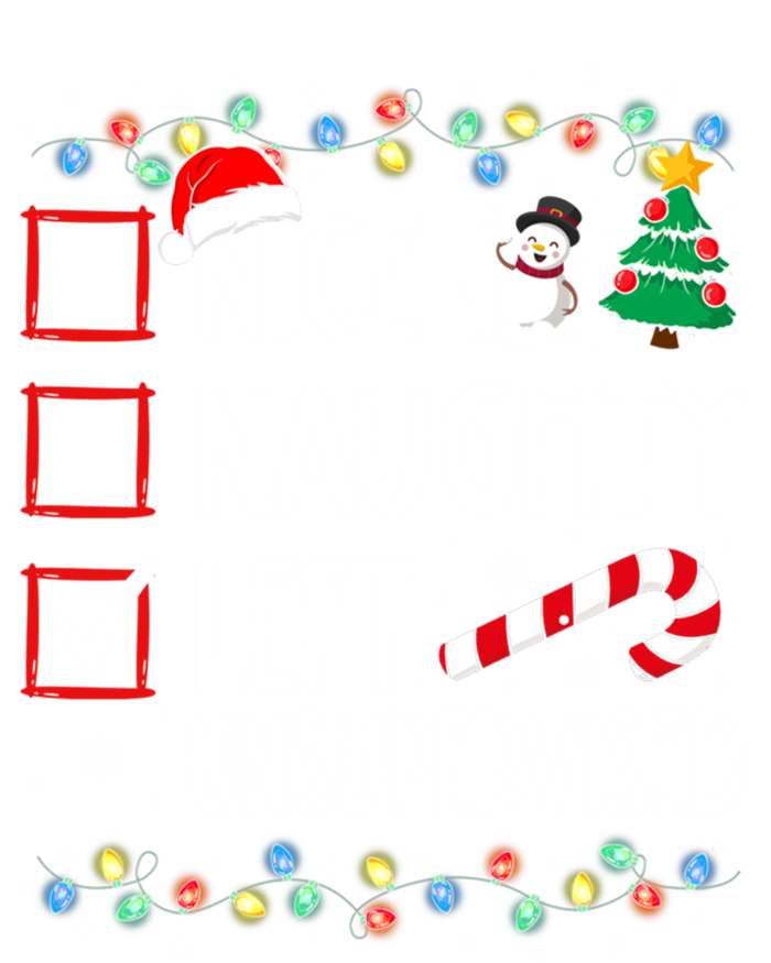 Nice Naughty Left Unsupervised Christmas List Holiday Xmas Gift Tank Top