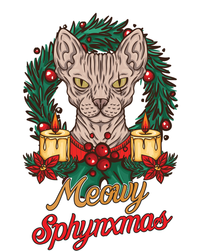 Santa Sphynx Hairless Cat Lovers Christmas Gift T-Shirt