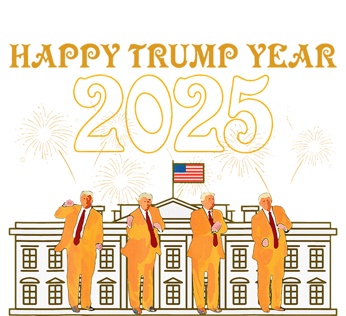 Happy Trump Year Party 2025 White House New President Sweatshirt Cinch Pack Bag