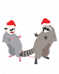 Trashin Through The Snow Garbage Gang Opossum Raccoon Santa Gift T-Shirt