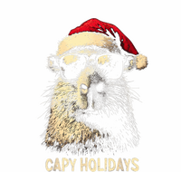 Funny Christmas Capy Holidays Xmas Capybara Kids Hoodie