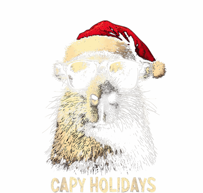 Funny Christmas Capy Holidays Xmas Capybara Kids Hoodie