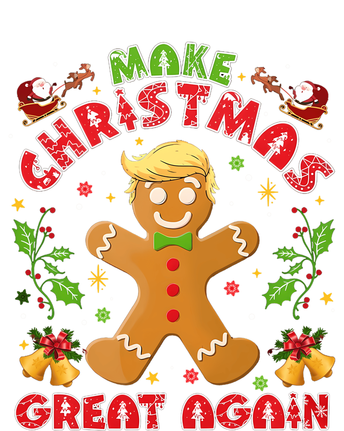 Funny Trump Gingerbread Man Make Christmas Great Again 2024 T-Shirt