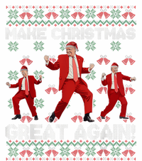 Make Christmas Great Again Santa Trump Dance Ugly Sweater Women's Long Sleeve Flannel Pajama Set 