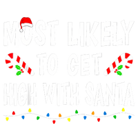 Most Likely To Get High With Santa Funny Family Christmas Full-Length Apron With Pockets