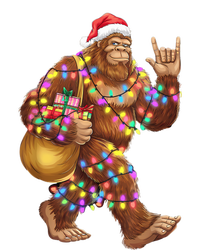 Santa Bigfoot Christmas Lights Rock Funny Sasquatch Believe T-Shirt