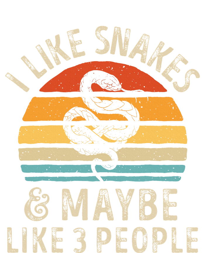 I Like Snakes And Maybe 3 People Snake Reptile Lover Retro 7-Panel Snapback Hat