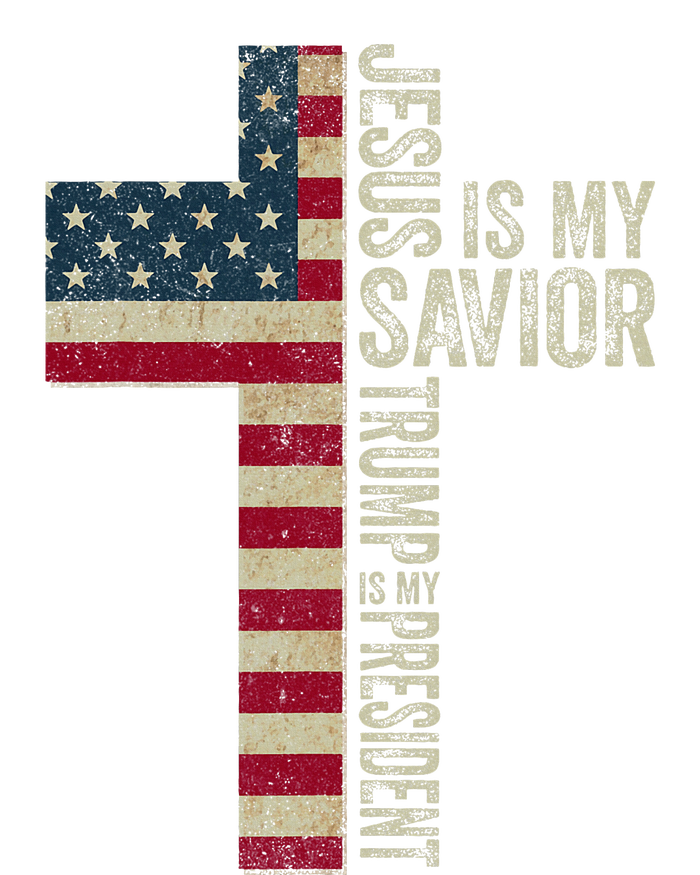 Jesus Is My Savior Trump Is My President Trump 2024 Election 7-Panel Snapback Hat