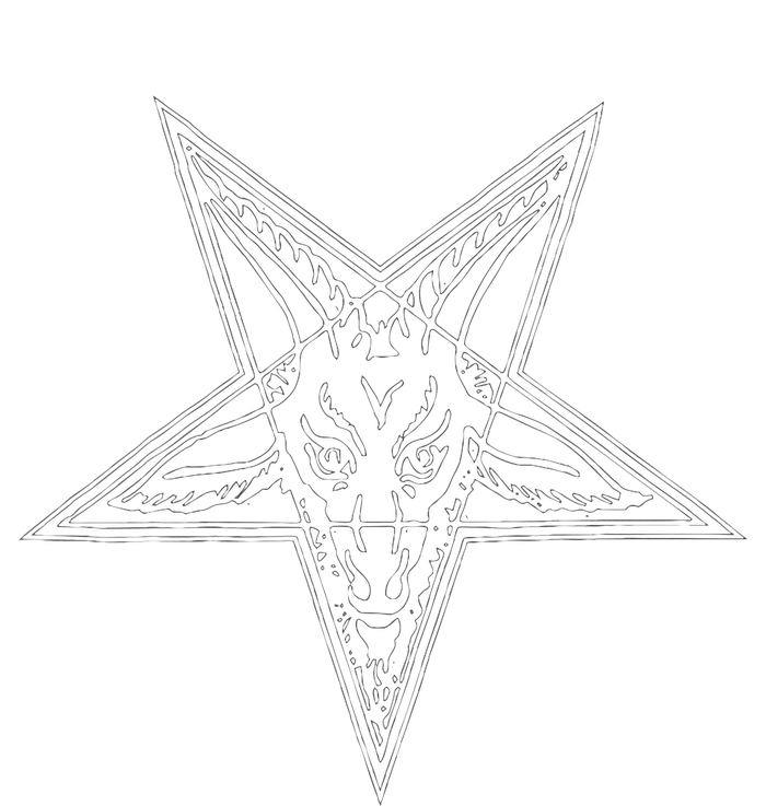 Occult Goat Head Baphomet Pentagram Hoodie