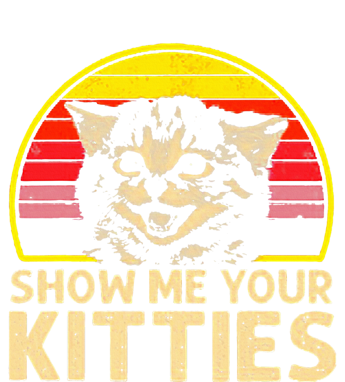 Show Me Your Kitties Cat Lover Retro Vintage Sunset T-Shirt