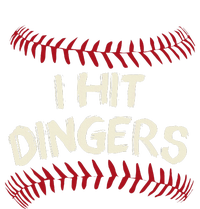 I Hit Dingers Baseball Softball Women's V-Neck T-Shirt