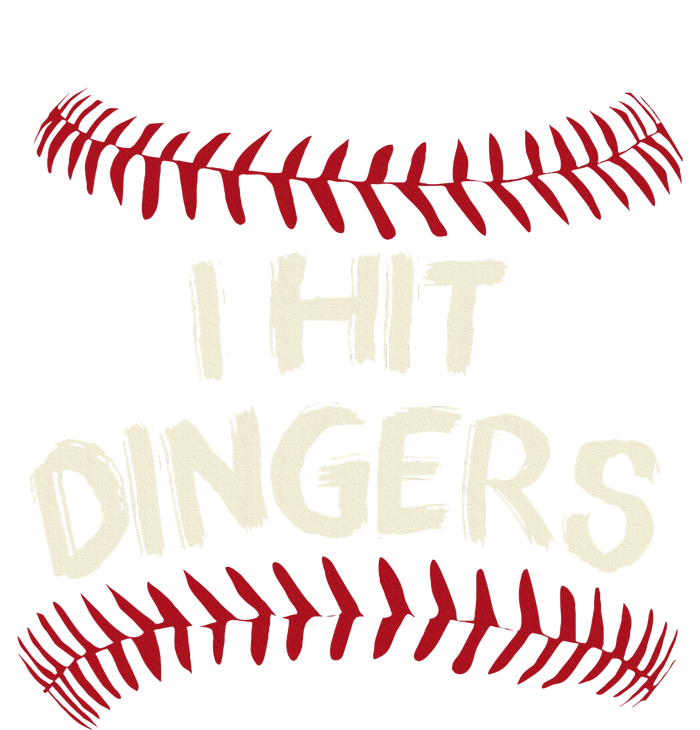 I Hit Dingers Baseball Softball Women's V-Neck T-Shirt