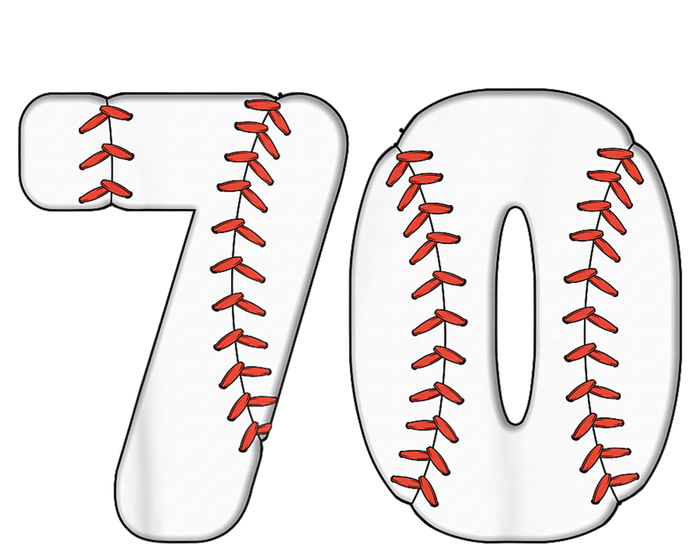 Baseball Number 70 Baseball Birthday 70 Baseball Themed 70th T-Shirt