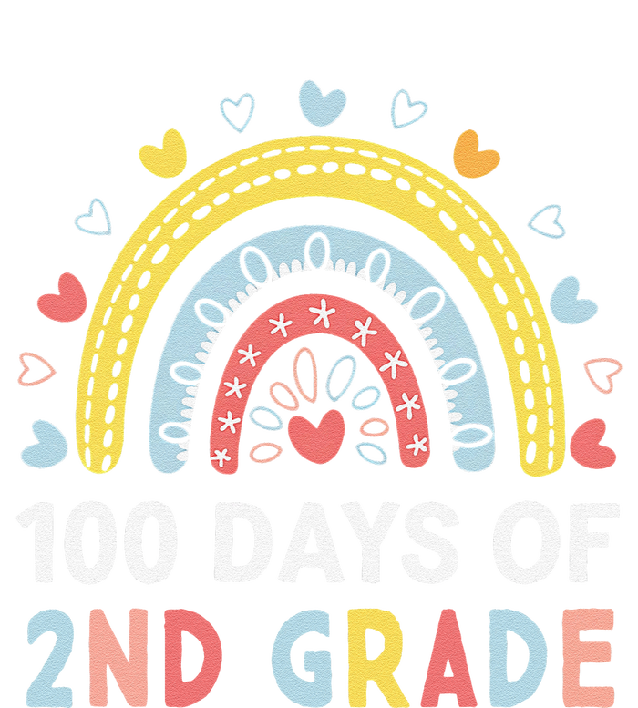 100 Days Of 2nd Grade Rainbow Happy 100th Day Of School T-Shirt