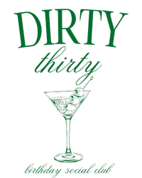 Dirty Thirty Birthday Social Club Retro Green Martini T-Shirt