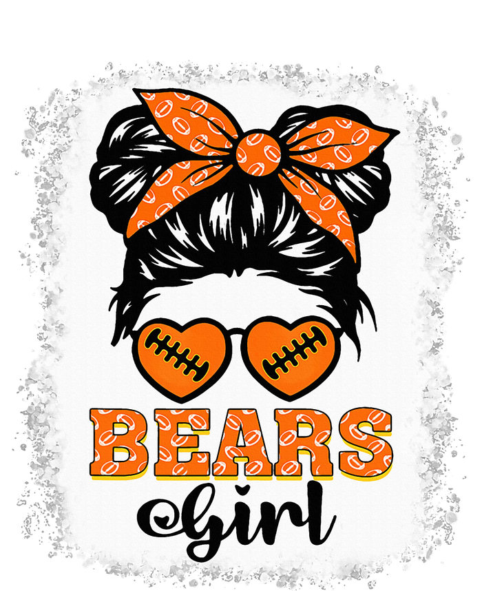 Bears Girl Vintage Messy Bun Sports Fan Team Spirit Dry Zone Grid Polo