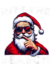 Rizz The Season Funny Santa Joke White Elephant Christmas V-Neck T-Shirt