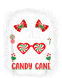 Littles Miss Candy Cane Bow Messy Bun Santa Christmas Party T-Shirt