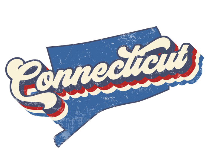 State Of Connecticut Retro Logo Women's V-Neck T-Shirt