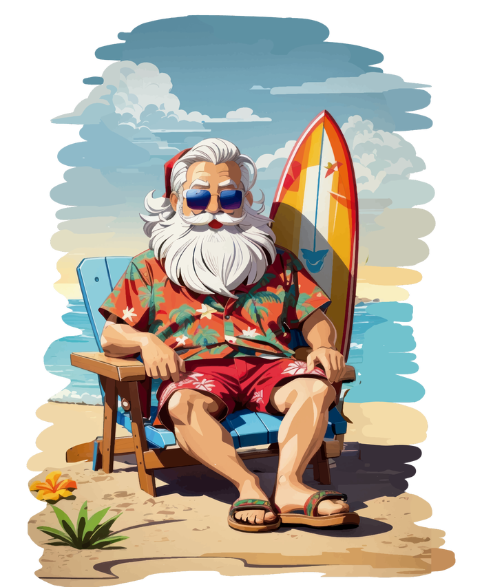 Santa Beach Bum T-Shirt