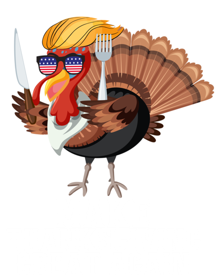 Make Thanksgiving Great Again Trump Holiday Turkey 2024 Gift Women's Tri-Blend 3/4-Sleeve Raglan Shirt