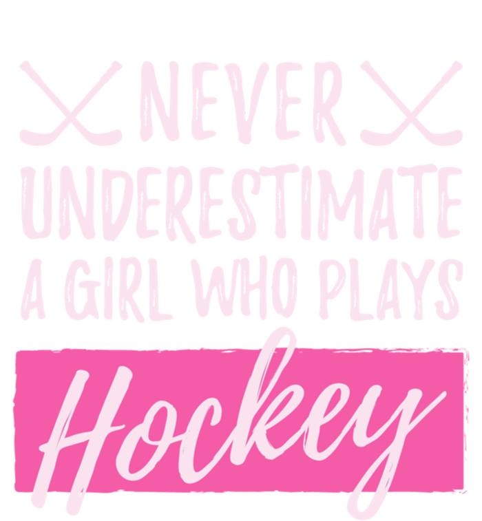 Never Underestimate A Who Plays Ice Hockey Hockey Cool Gift Softstyle Adult Sport Polo