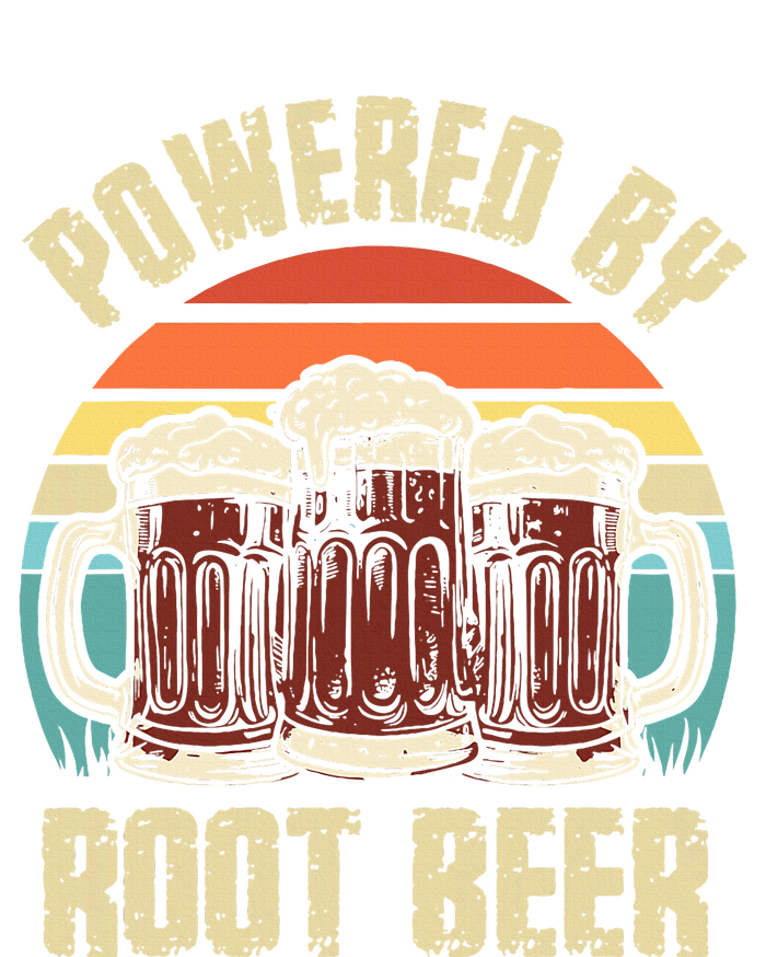 Powered By Root Beer Soda Drink Funny Root Beer Retro T-Shirt