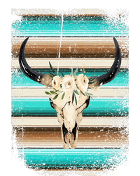 Funny Serape Cow Boho Print Flower Rustic Turquoise Brown Mousepad