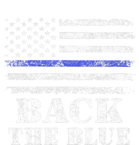 Back The Blue Thin Blue Line American Flag Police Support T-Shirt